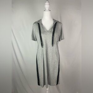 Michael Kors Cotton Comfy Relaxed Hoodie Tee Shirt Dress Size Medium